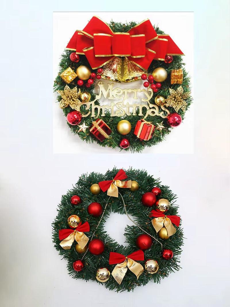 High Quality 4K Dealer Panel Hot Selling Christmas Decoration Artificial Green Christmas Wreath Decoration