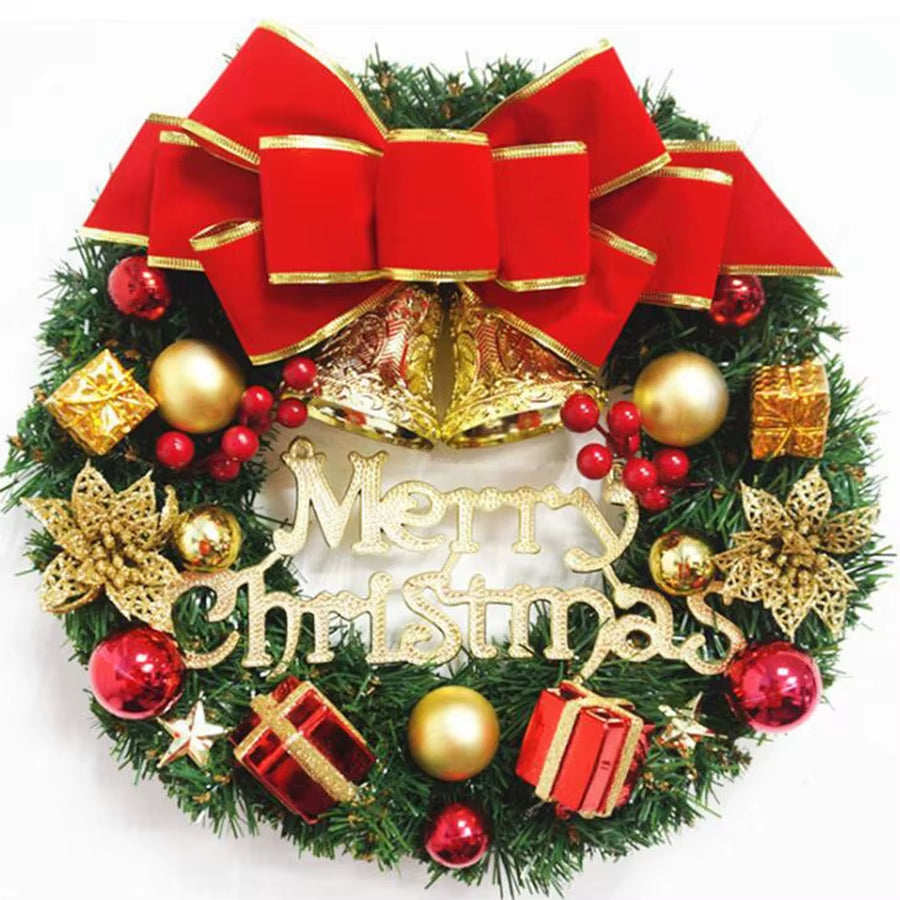 High Quality 4K Dealer Panel Hot Selling Christmas Decoration Artificial Green Christmas Wreath Decoration